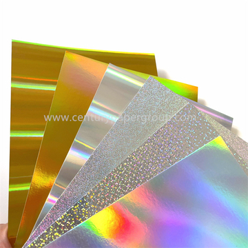 Holographic Cardstock 20 Sheets - 11x8.5 Iridescent Mirror Paper, Metallic Foil Board For DIY Crafts, Scrapbooking, Decor