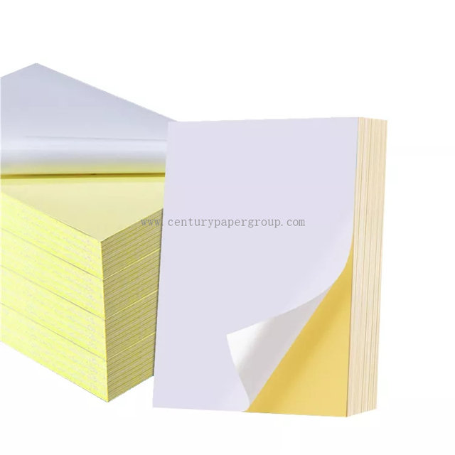 Waterbase Acrylic Glue Self Adhesive Cast Coated Sticker Paper with Back Slit